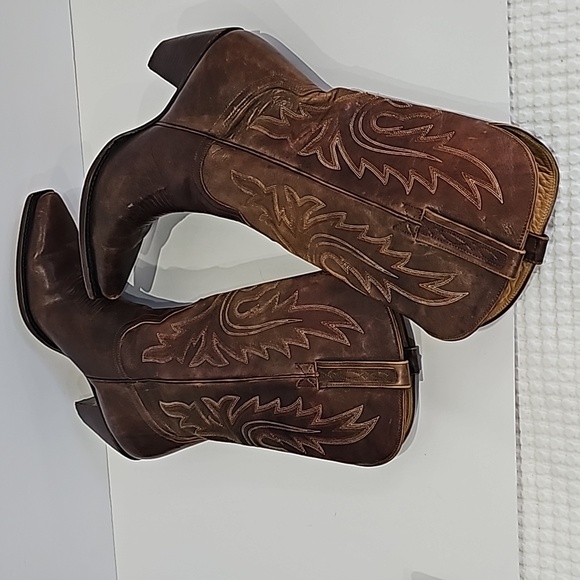 Charlie 1 horse Lucchese brown ladies leather western cowgirl boots Size 10 main image 9